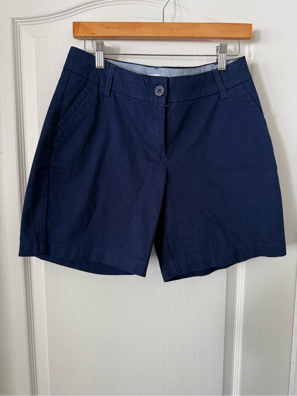 crown & ivy Navy Chino Bermuda Shorts